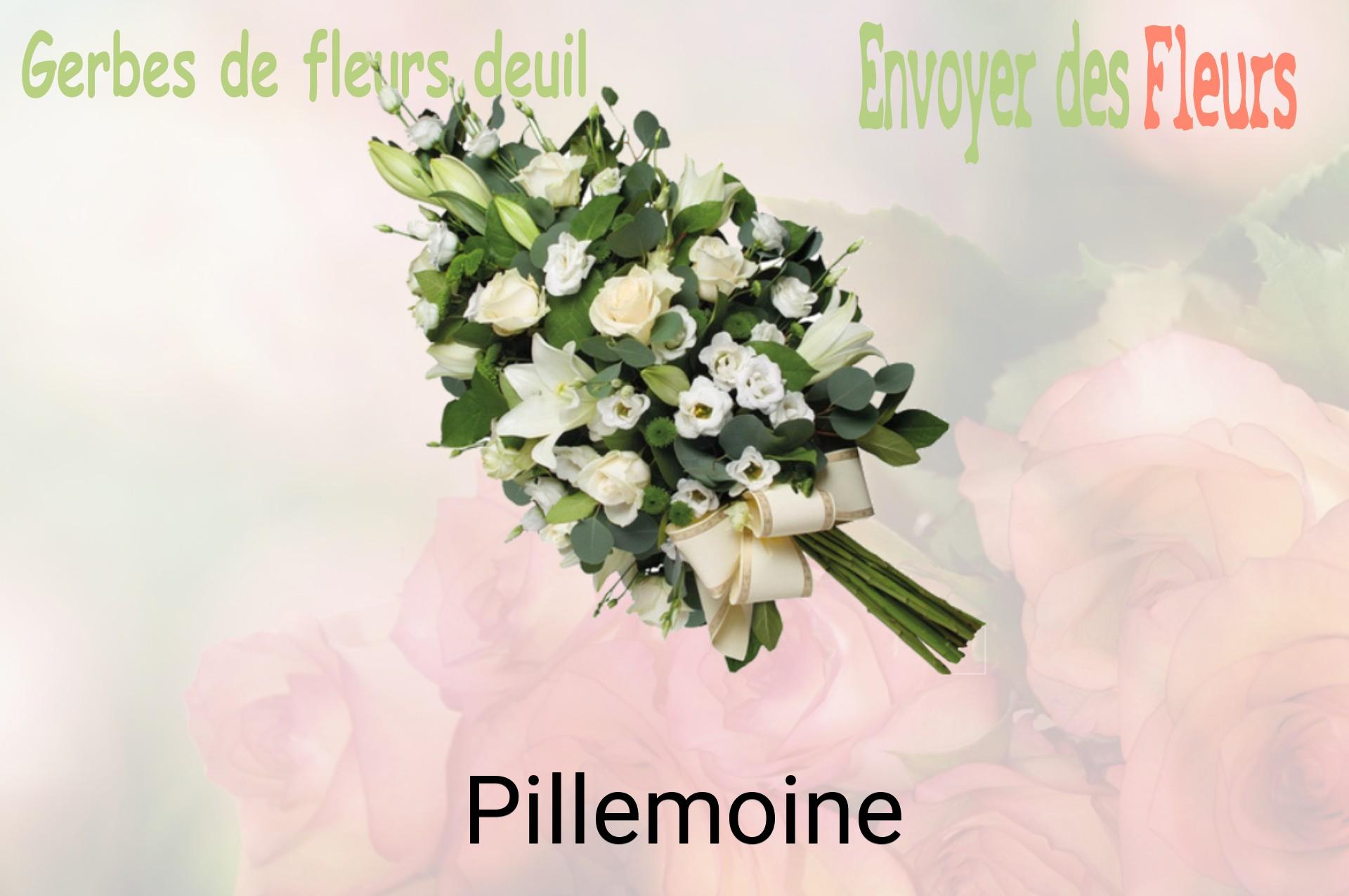 Gerbe de fleurs de deuil livrée à Pillemoine